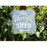 /TreesHolidayToday Tin Garden Sign, Metal Garden Sign, Handmade Sign, Gardening Gift, Garden Sign, Garden Decoration, Housewarming Gift, Vinyl Sign, Garden Art