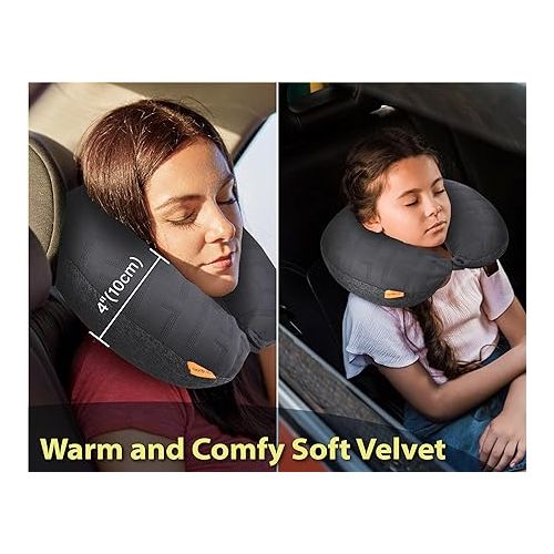 트렉 TREKOLOGY Inflatable Neck Pillow for Traveling, Inflatable Travel Pillow for Airplanes, Neck Air Pillow, Blow Up Travel Pillows for Airplane Pillow Travel Neck Support