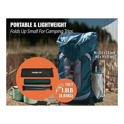 트렉 TREKOLOGY TALU Portable Folding Beach Table - Lightweight Travel Camp Table | Small Camping Table for Outdoor Adventures | Foldable, Compact, and Sturdy - Perfect for Camping, Picnic, Beach Trips