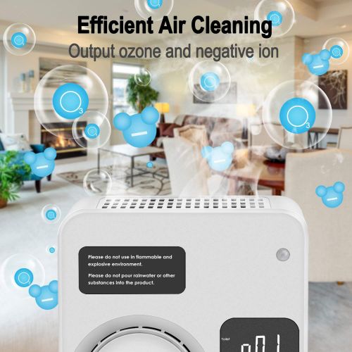 트렉 [아마존핫딜][아마존 핫딜] TREKOO Air Purifier Home Air Ionizer Ozone Generator Odor Remover Deodorizer for Bedroom Living Room Restroom Office, White