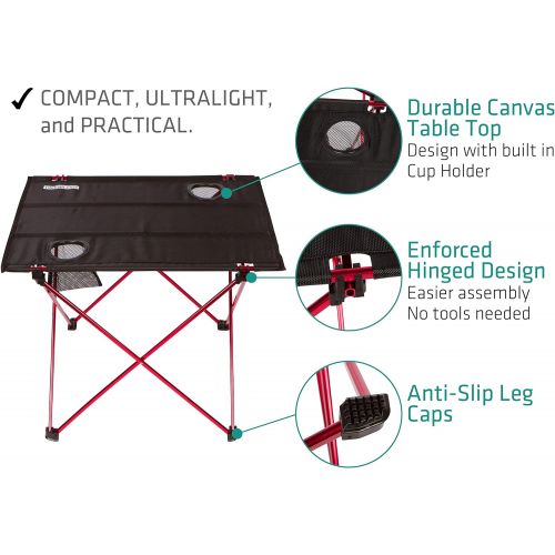 트렉 [아마존베스트]Trekology Foldable Camping Picnic Tables - Portable Compact Lightweight Folding Roll-up Table in a Bag - Small, Light Easy to Carry Camp, Beach, Outdoor