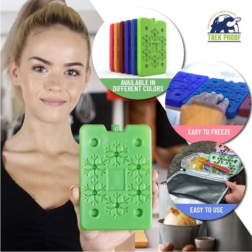 트렉 TrekProof Ice Packs for Lunch Bags and Coolers Bento Lunch Box, Cooler Bag for Work, School, Picnic or Camping Reusable Small Freezer Ice Pack for Cooler or Ice Pack for Lunch Box Kid Friend