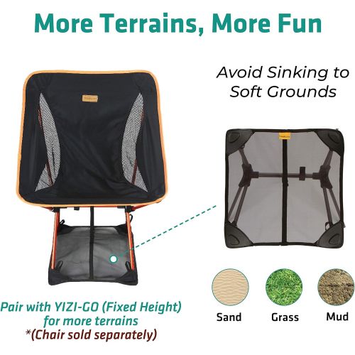 트렉 Trekology Sand Cover, Beach Mat and Ground Sheet - Prevent Portable Camping Chairs from Sinking in Soft Grounds, Sand or Grass - Anti-Sinking Solution Fits Most Compact Folding Cam