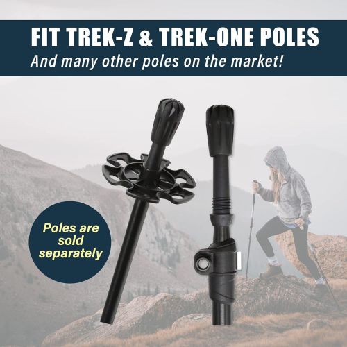 트렉 TREKOLOGY Trekking Pole Tips - 6pc/Set Walking Stick Tips Hiking Pole Tips Rubber Tips - Walking Sticks Replacement Tip Protectors - 11mm Hole Diameter - Fit Most Standard Hiking P