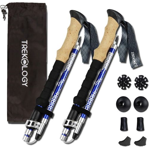 트렉 TREKOLOGY Trekking Poles, Hiking Sticks Collapsible Hiking Poles Walking Sticks for Seniors Balance Hiking Poles for Women Walking Sticks for Women Balance Walking Sticks for Hiking Poles Co