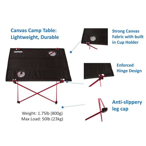 트렉 Trekology Foldable Camping Picnic Tables - Portable Compact Lightweight Folding Roll-up Table in a Bag - Small, Light Easy to Carry Camp, Beach, Outdoor