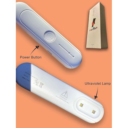  TrenDelf! Ultraviolet Light Sanitizer Wand - UV Light Device for Sterilization - Portable Handheld UV Sanitizer - Travel Size Compact UV Wand - UV Sanitation for Mask