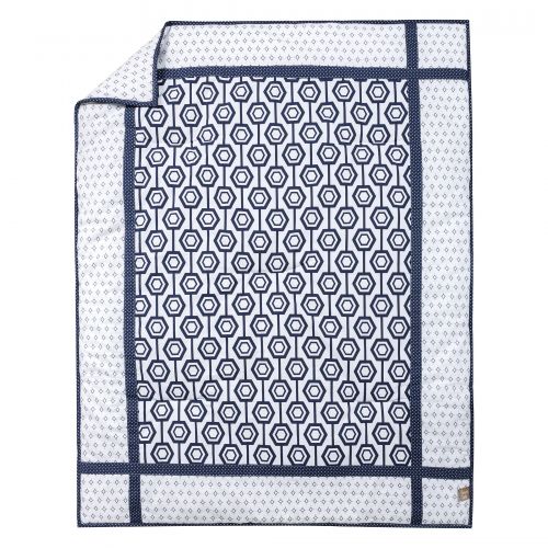  Trend Lab Blue and White Hexagon 3-piece Crib Bedding Set by Trend Lab
