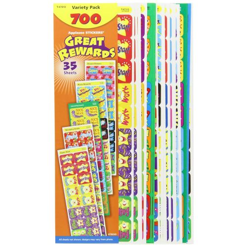  Trend Enterprises Applause Great Rewards Jumbo Variety Sticker Pack - Pack of 700