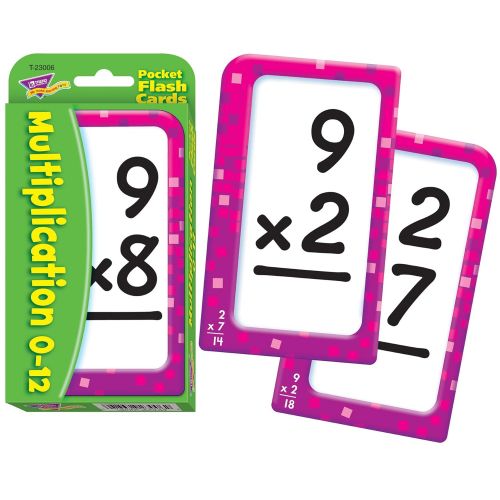  TREND Enterprises T-23006BN Multiplication 0-12 Pocket Flash Cards, 12 Sets