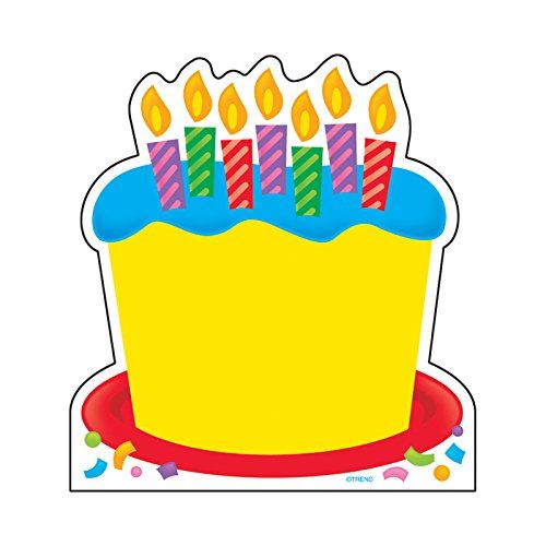  TREND Enterprises, Inc. T-72032BN Birthday Cake Note Pad-Shaped, 50 Sheets Per Pad, Pack of 6