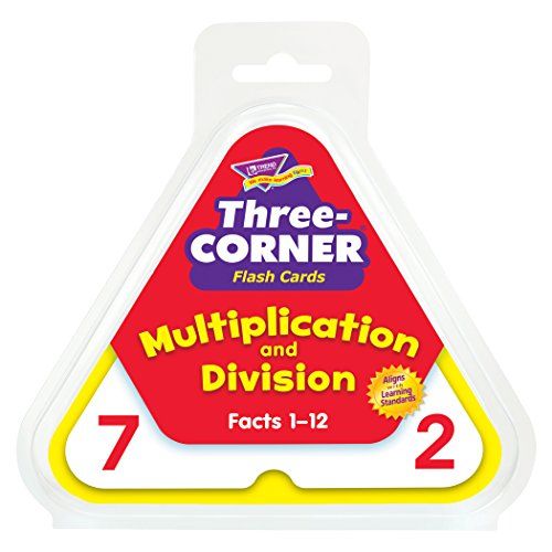  TREND Enterprises, Inc. T-1671BN Multiplication and Division Three-Corner Flash Cards, 3 Sets