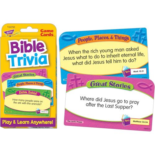  [아마존베스트]Trend Enterprises Bible Trivia Flash Cards