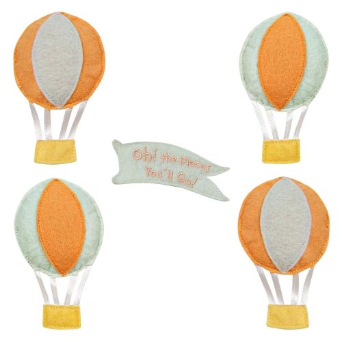  Trend Lab Dr. Seuss Oh, The Places Youll Go Baby Crib Musical Mobile - Hot Air Balloons