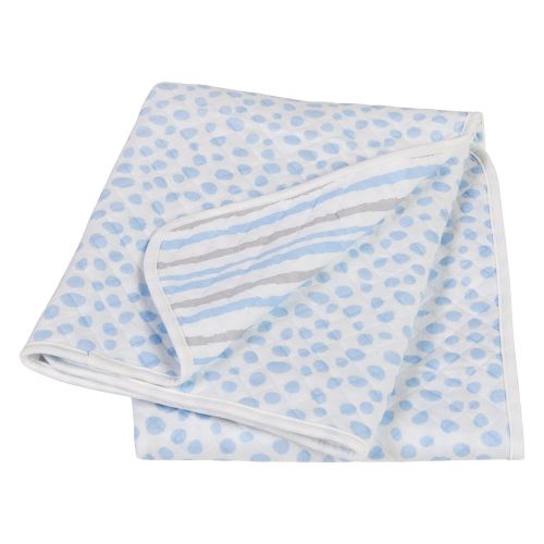  Trend Lab Cloud Knit Blanket, Blue/Gray