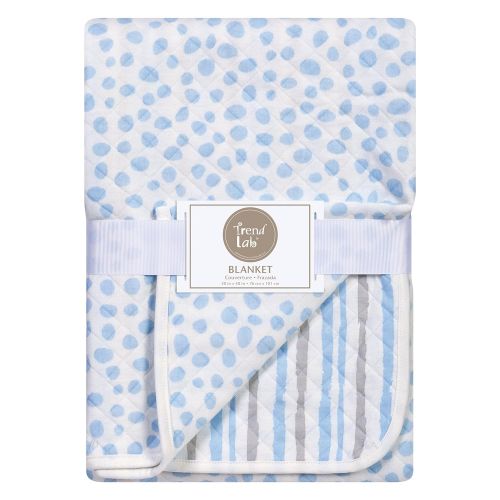  Trend Lab Cloud Knit Blanket, Blue/Gray