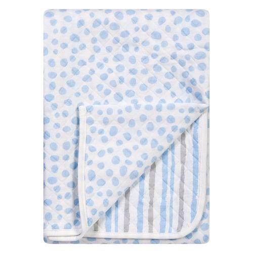  Trend Lab Cloud Knit Blanket, Blue/Gray