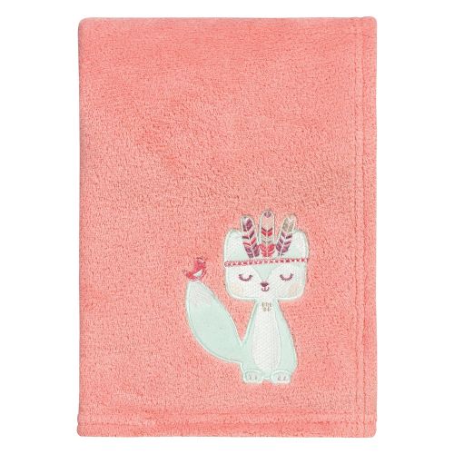  Trend Lab Wild Forever Plush Baby Blanket, Pink, Blue, White