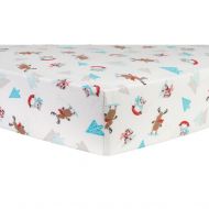 Trend Lab Frosty Fun Deluxe Flannel Fitted Crib Sheet