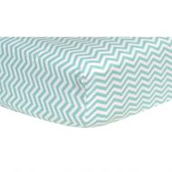 Trend Lab Mint Chevron Deluxe Flannel Fitted Crib Sheet