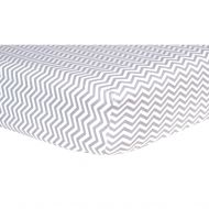 Trend Lab Gray Chevron Deluxe Flannel Fitted Crib Sheet