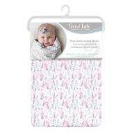 Trend Lab Pastel Painterly Floral Jumbo Deluxe Flannel Swaddle Blanket