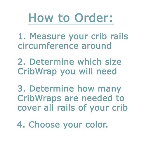  [아마존베스트]Trend Lab Waterproof CribWrap Rail Cover - for Narrow Side Crib Rails Made to Fit Rails up to 8 Around. Pack of 2!