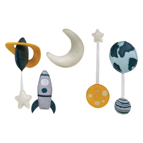  Trend Lab Galaxy, Stars, Moon, Planet Musical Crib Mobile, Baby Mobile, Nursery