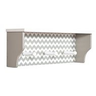 Trend Lab Chevron Shelf with Pegs, Dove Gray by Trend Lab
