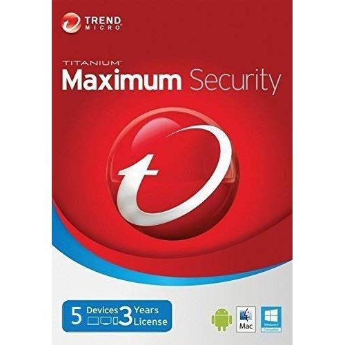  Trend Micro Maximum Security 2019 version12 5 Devices 3 Years for PC, Mac, Android & IOS