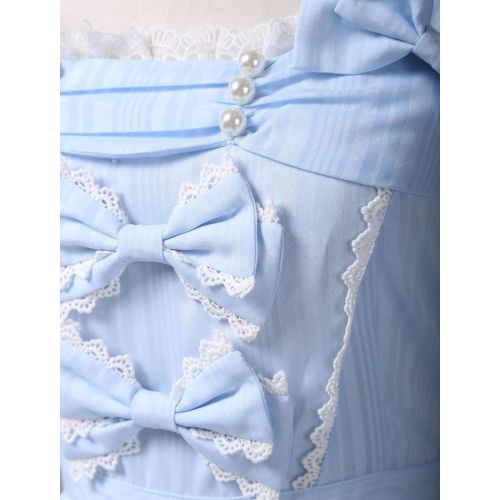  Trendareus Classic Fairy Princess Multi Bows Beading Ruffled Lace Kawaii Lolita Dress Jumper Skirt