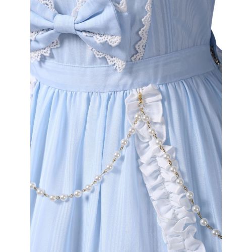  Trendareus Classic Fairy Princess Multi Bows Beading Ruffled Lace Kawaii Lolita Dress Jumper Skirt