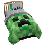 Trends Jay Franco Minecraft Creeper 4 Piece Twin Bed Set, Green