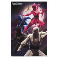 Trends International Power Rangers-Ninja Wall Poster, 22.375 x 34, White Framed Version