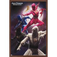 Trends International Power Rangers-Ninja Wall Poster, 22.375 x 34, Mahogany Framed Version