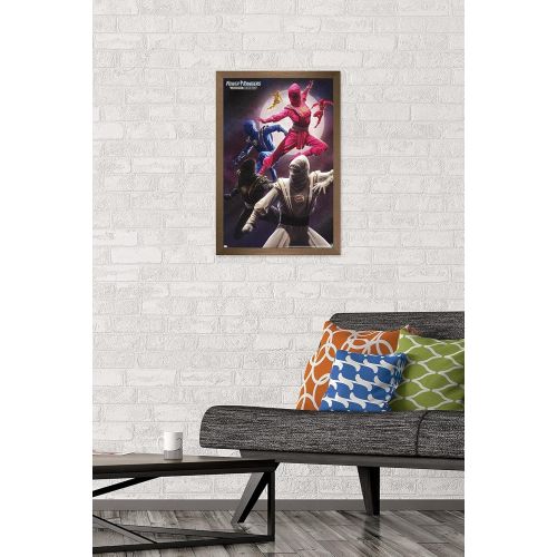  Trends International Power Rangers-Ninja Wall Poster, 14.725 x 22.375, Bronze Framed Version