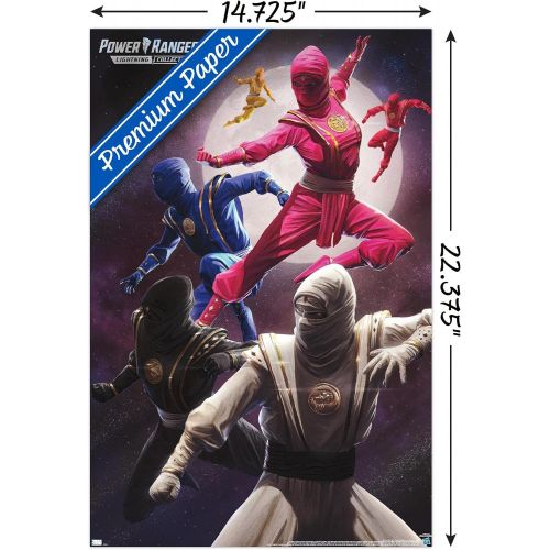  Trends International Power Rangers-Ninja Wall Poster, 14.725 x 22.375, Premium Poster & Mount Bundle
