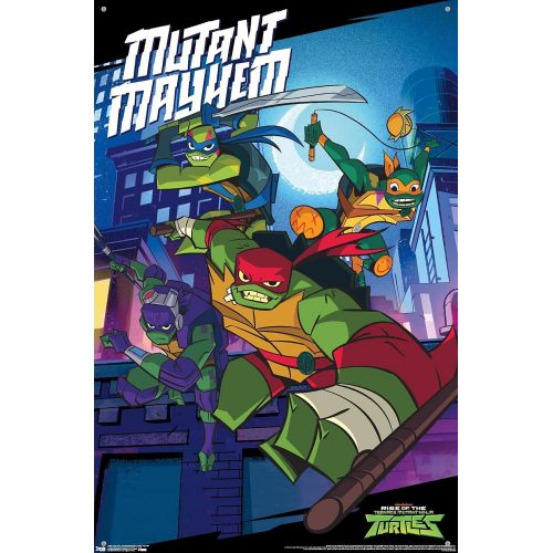 Trends International Nickelodeon Rise of The Teenage Mutant Ninja Turtles - Mayhem Wall Poster with Push Pins