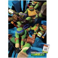 Trends International Nickelodeon Teenage Mutant Ninja Turtles - Attack Wall Poster with Push Pins