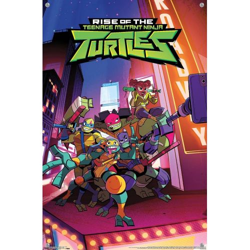  Trends International Nickelodeon Rise of The Teenage Mutant Ninja Turtles - Group Wall Poster with Push Pins