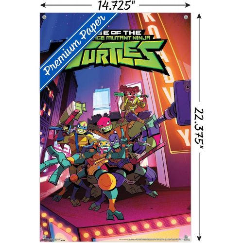  Trends International Nickelodeon Rise of The Teenage Mutant Ninja Turtles - Group Wall Poster with Push Pins