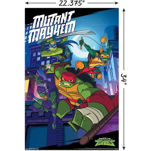  Trends International Nickelodeon Rise of The Teenage Mutant Ninja Turtles-Mayhem Wall Poster, 22.375 in x 34 in, Unframed Version