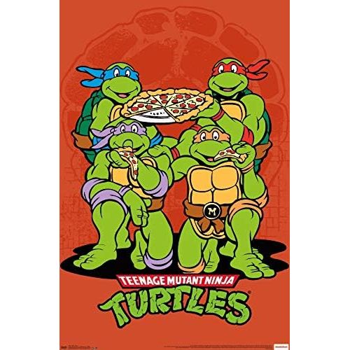  Trends International Wall Poster Teenage Mutant Ninja Turtles-Pizza, 22.375 x 34