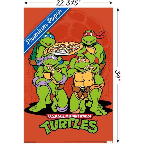  Trends International Wall Poster Teenage Mutant Ninja Turtles-Pizza, 22.375 x 34