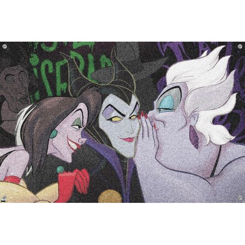  Trends International Disney Villains Secrets Wall Poster, 14.725 x 22.375, Premium Poster & Push Pin Bundle