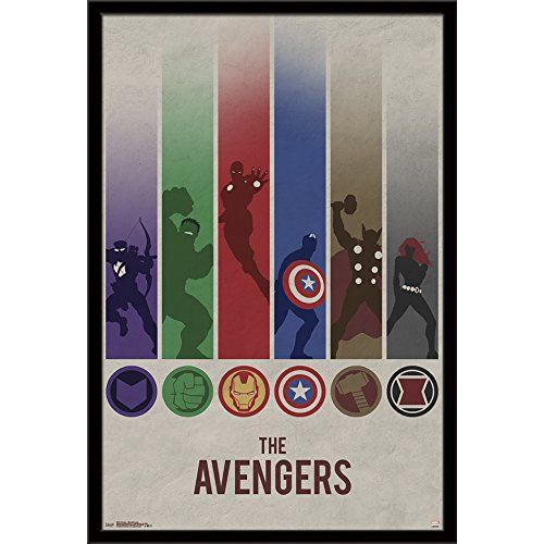  Trends International Avengers-Minimalist Logo Wall Poster, 24.25 X 35.75, Multi