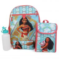 Trendy Apparel Shop Girls Moana 5 Pack 16 Backpack Lunch Bag School Set - MINT