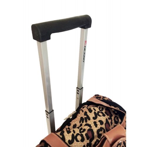  Trendy Flyer 19 Duffel/tote Bag Gym Luggage Case Wheel Purse (Leopard)