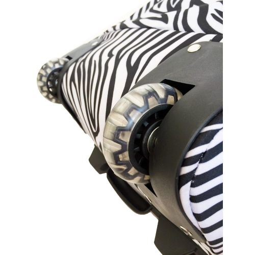  Trendy Flyer 19 Duffel/tote Bag Gym Luggage Case Wheel Purse (Zebra)