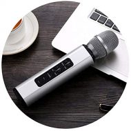 Trendy-Nicer K6 wireless audio one microphone TV national karaoke artifact,Silver gray